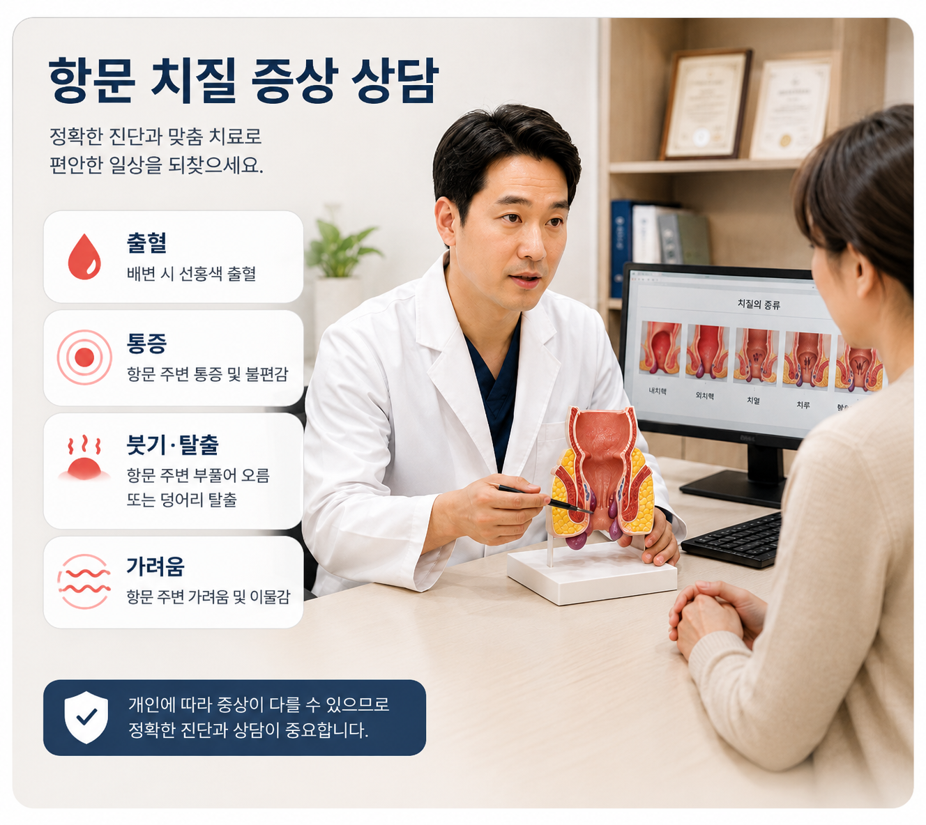 항문 치질 증상 상담